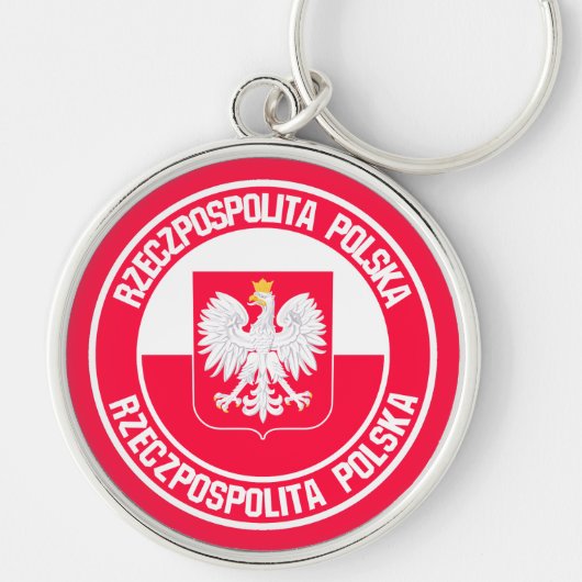 ポーランドラウンドエンブレム キーホルダー (正面)