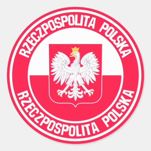 ポーランドラウンドエンブレム ラウンドシール (正面)