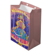 ポーランドラップのウェソワチシフォンメリークリスマスカード ミディアムペーパーバッグ (正面アングル)