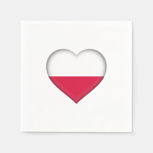 ポーランドラブ紙ナプキンス スタンダードカクテルナプキン (正面)