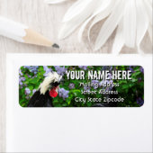 ポーランドルースター春ガーデンアドレス ラベル (インサイチュ)