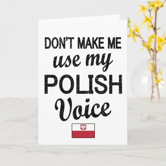 ポーランドルーツ誇りを持ったポーランド国旗ポーランド伝統 カード (黄色い花)