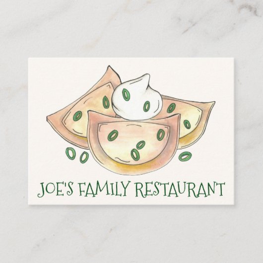 ポーランドレストランディナーダンプリンスピエロギーズ食品 名刺 (正面)