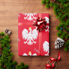 ポーランドレッドラッピング紙、ポーランドイーグル、国旗 ラッピングペーパー