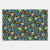 ポーランドワイシナンキフローラオンブラック ラッピングペーパーシート (正面2)