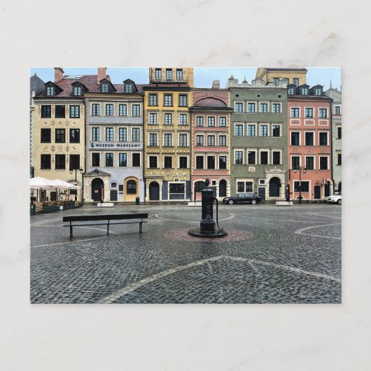ポーランドワルシャワオールドタウンスクエア写真 ポストカード (正面)