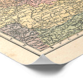 ポーランドヴィンテージ1923年地図プリント ポスター (角)