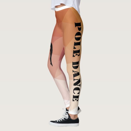 ポーランド人のダンスおよびフィットネスの赤いおよびオレンジレギンス レギンス (左)