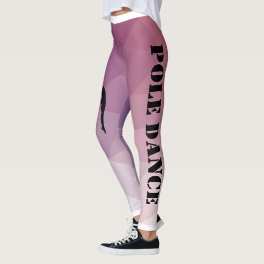 ポーランド人のフィットネスのダンスの紫色およびピンクのレギンス レギンス (左)