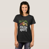 ポーランド人のルーツを誇る面白い伝統野菜アート Tシャツ (正面フル)