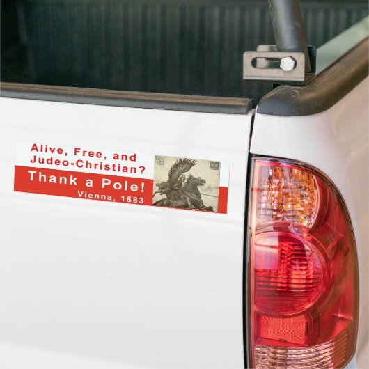 ポーランド人を感謝していして下さい! バンパーステッカー (トラック上)