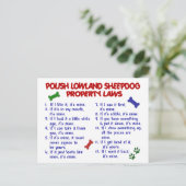 ポーランド低地シェパード犬の不動産法2 ポストカード (スタンド正面)