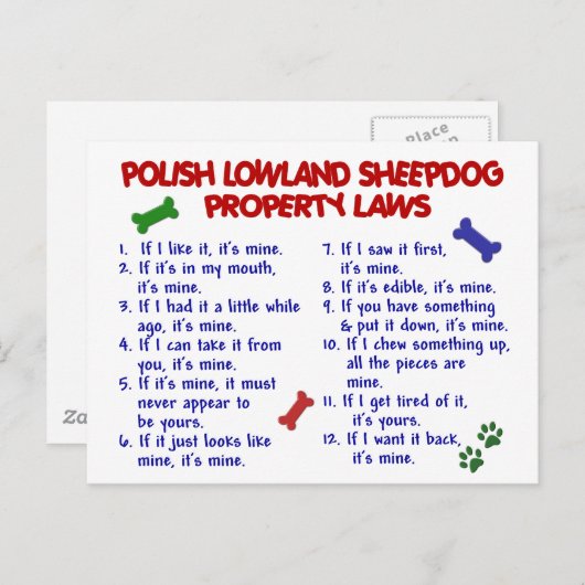 ポーランド低地シェパード犬の不動産法2 ポストカード (正面/裏面)
