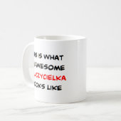 ポーランド先生nauczycielka 素晴らし, コーヒーマグカップ (正面左)