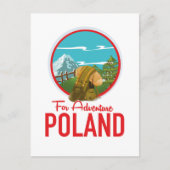 ポーランド冒険の旅ロゴ ポストカード (正面)