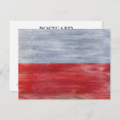 ポーランド動揺してポーランド国旗 ポストカード (正面/裏面)