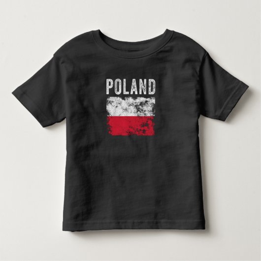 ポーランド動揺して国旗 – ポーランド国旗 トドラーTシャツ (正面)