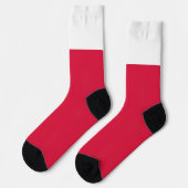 ポーランド国旗おもしろい愛国的ポーランド国家プライド ソックス (左)