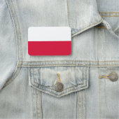 ポーランド国旗が付いた愛国的な名前タグ 名札 (インサイチュ)