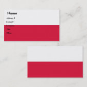 ポーランド国旗が掲げられた名刺 名刺 (正面/裏面)