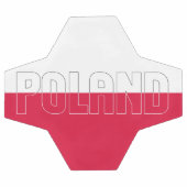 ポーランド国旗で愛らしい愛国心 サッカーボール (フラット)