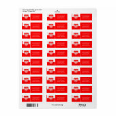 ポーランド国旗で愛国的なサッカーポルスカ差出人住所 ラベル (フルシート)