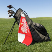 ポーランド国旗で愛国的なサッカーポルスカ ゴルフタオル (グリーン)