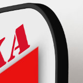 ポーランド国旗で愛国的なサッカーポルスカ ピックルボールラケット (左詳細)