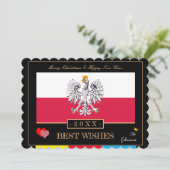 ポーランド国旗とハッピーニューイヤー/ウィズ最高のス・ポーランド シーズンカード (スタンド正面)
