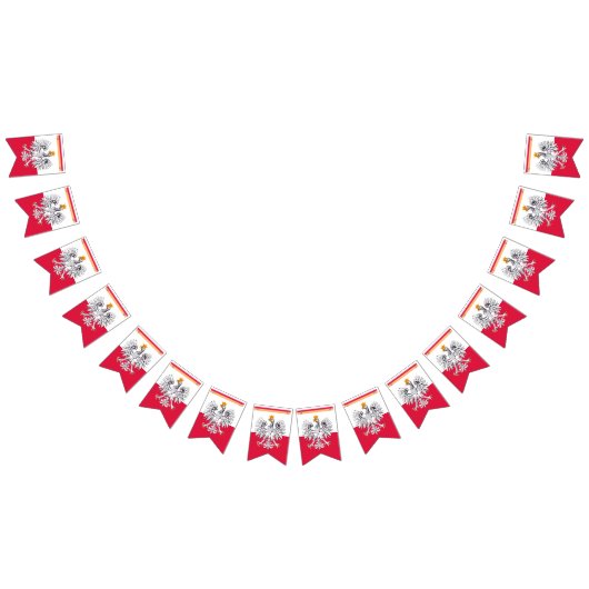 ポーランド国旗とパーティーポーランドイーグルバナー/結婚式 バンティングフラッグ (全)