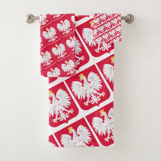 ポーランド国旗とポーランドタオル、旅行ファン/スポーツファン バスタオルセット (インサイチュ)