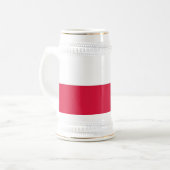 ポーランド国旗とマグカップ ビールジョッキ (正面左)