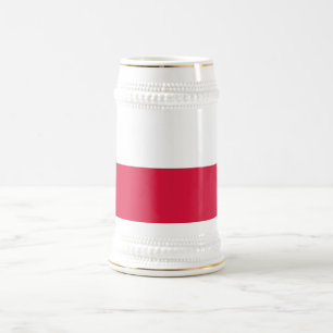 ポーランド国旗とマグカップ ビールジョッキ
