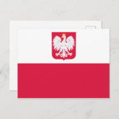 ポーランド国旗のエンブレム – ポルスカポーランド – ハーブポルスキー ポストカード (正面/裏面)