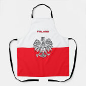 ポーランド国旗のコートの腕 エプロン (正面)