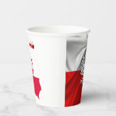 ポーランド国旗のコートを施した腕紙カップ 紙コップ (右)