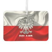 ポーランド国旗のコート・オブ・アーム カーエアーフレッシュナー (裏面)