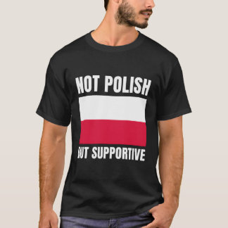 ポーランド国旗のサポートを支援しない Tシャツ