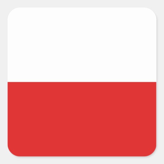 ポーランド国旗のシール スクエアシール (正面)