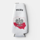 ポーランド国旗のビヤクールー ボトルクーラー (正面)