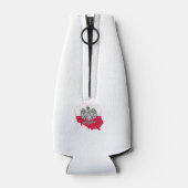 ポーランド国旗のビヤクールー ボトルクーラー (裏面)