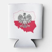 ポーランド国旗のビヤクールー 缶クーラー (正面)