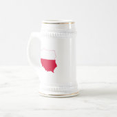 ポーランド国旗のビールスタイン ビールジョッキ (正面左)