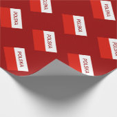 ポーランド国旗のラッピング紙 |ポーランドのギフトラップ ラッピングペーパー (角)