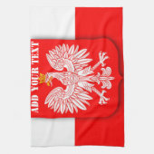 ポーランド国旗のワールドカップ2022サッカーサッカーポルスカ キッチンタオル (縦)