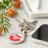 ポーランド国旗のワールドカップ2022サッカーサッカーポルスカ キーホルダー (側面)