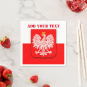 ポーランド国旗のワールドカップ2022サッカーサッカーポルスカ スタンダードカクテルナプキン (インサイチュ)