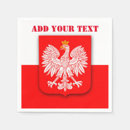 ポーランド国旗のワールドカップ2022サッカーサッカーポルスカ スタンダードカクテルナプキン