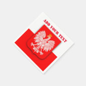 ポーランド国旗のワールドカップ2022サッカーサッカーポルスカ スタンダードカクテルナプキン (角)
