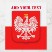 ポーランド国旗のワールドカップ2022サッカーサッカーポルスカ ワインラベル (シングルラベル)